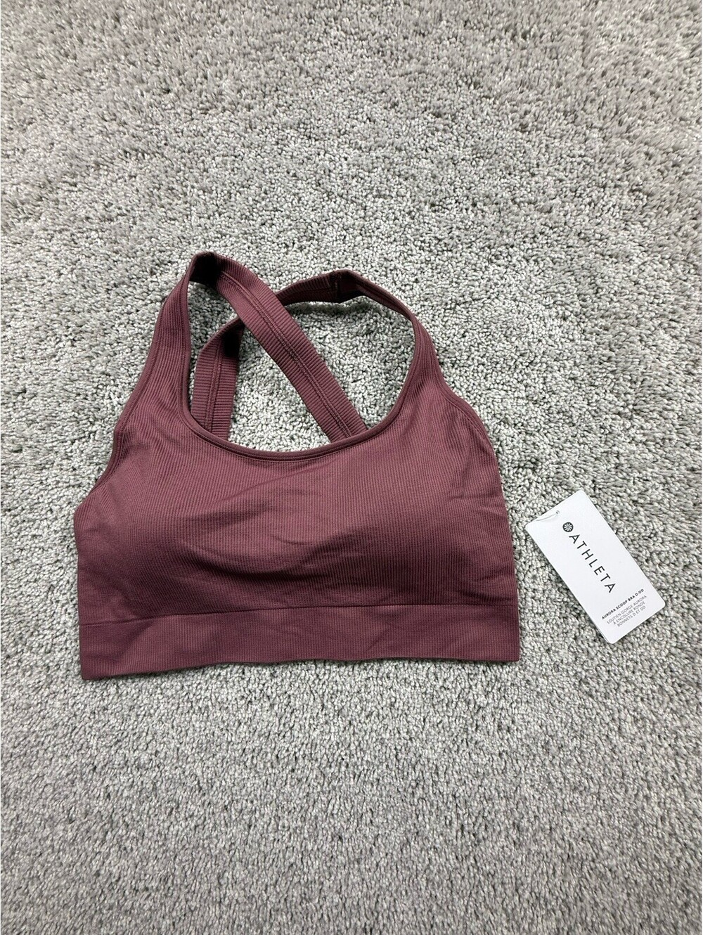 Athleta Aurora Scoop Bra Size Large D-DD Tawny Rose NWT